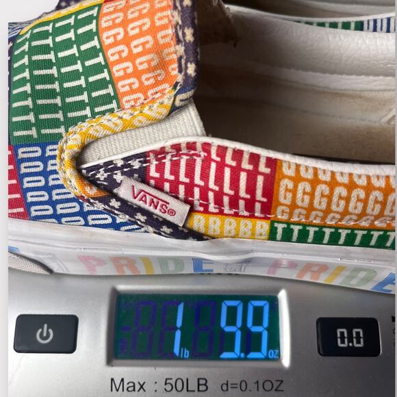 Vans Classic Rainbow Pride Slip-On Sneakers Women’s 8.5, Men’s 7 Canvas LGBTQ - Picture 7 of 7